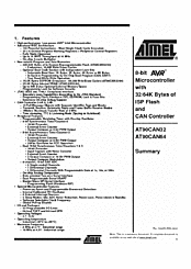 DataSheet AT90CAN128 pdf